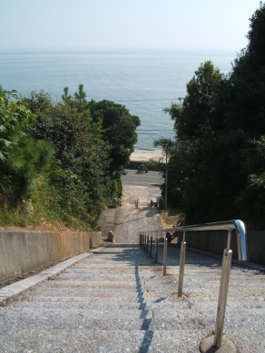 石段上からの風景