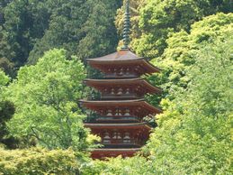 舞台から見た五重塔